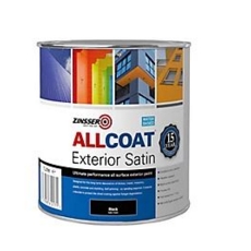 ZINSSER ALLCOAT EXTERIOR WATERBASED SATIN BLACK LITRE